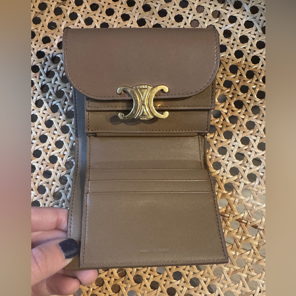 CELINE/Trifold Wallet/CML/Leather/Plain - Picture 4 of 6